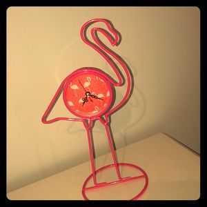 Pink Flamingo Clock